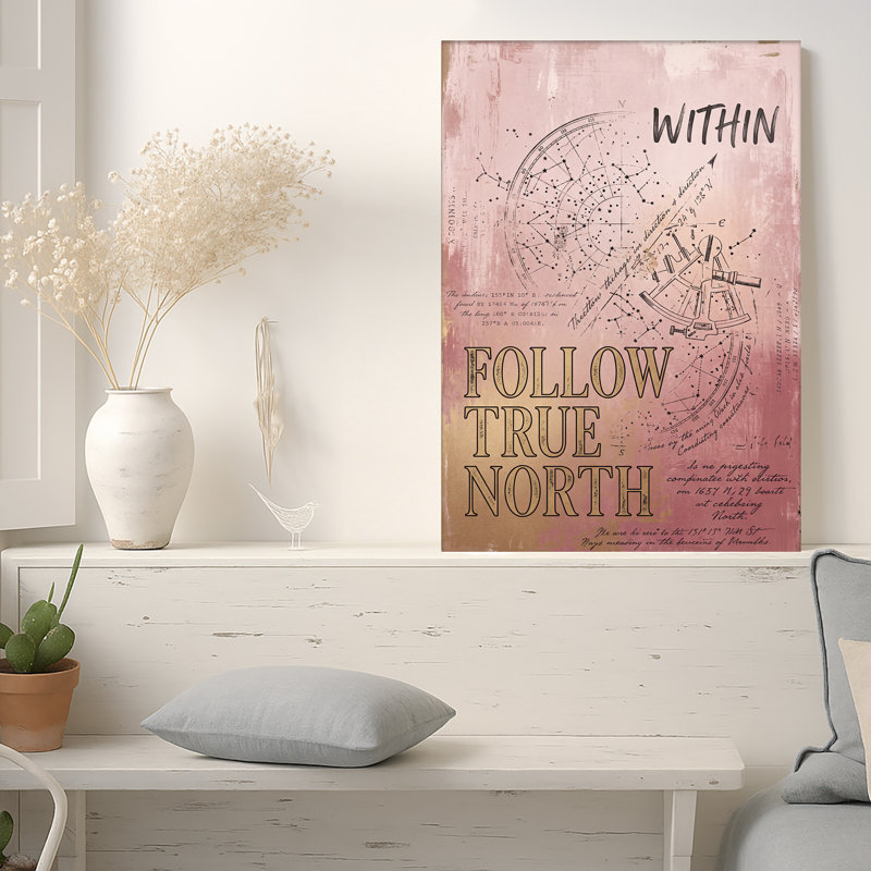 Art mural sur toile rose, H 18 po x l 12 po