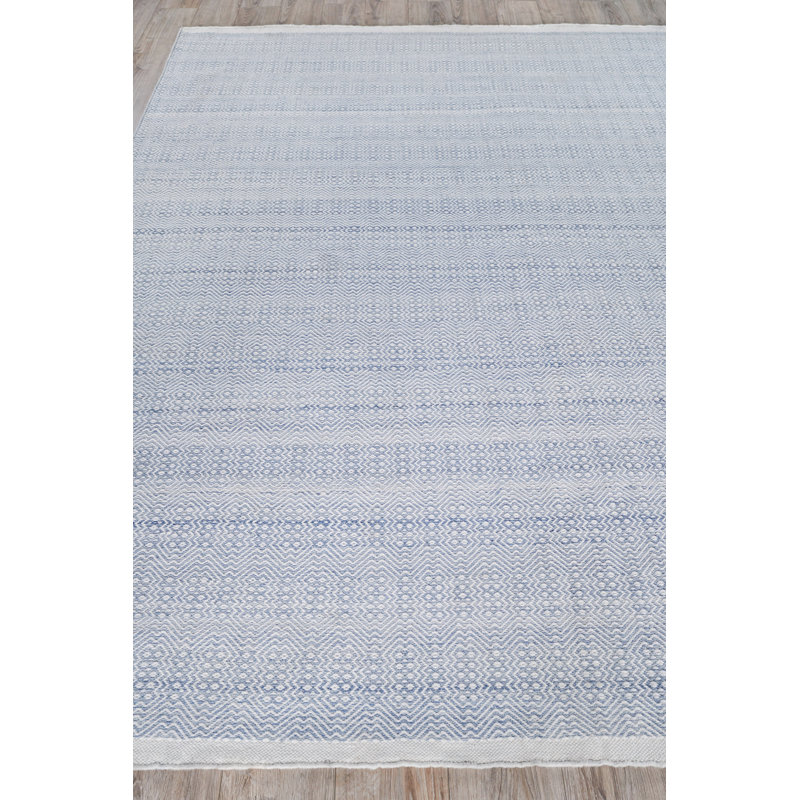 Echo Geometric Area Rug in Light Blue, Rectangle 2' x 3'
