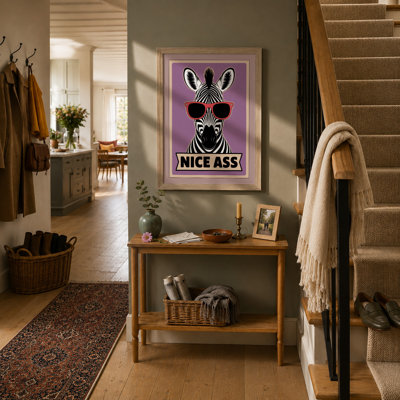 Cool Zebra Pop Art - Framed Print