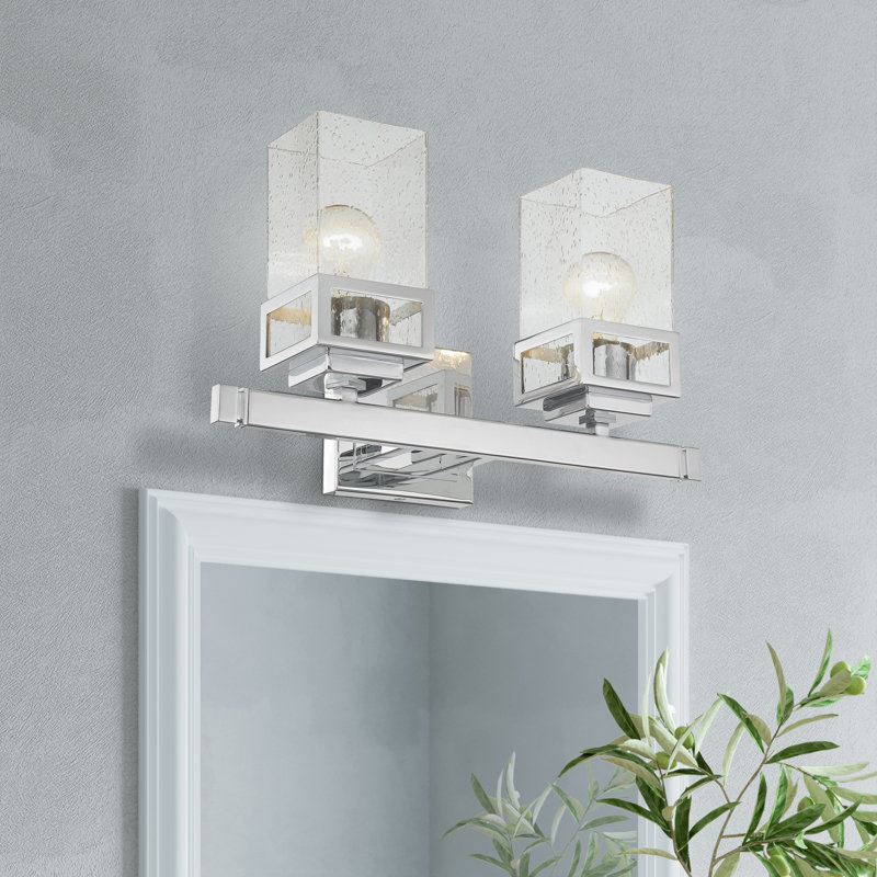 Éclairage de salle de bain à intensité variable 2 lumières Nailwell, Chrome poli