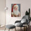  «Victorian Santa» par Ashley Bradley, art mural en verre acrylique, 24 po x 36 po