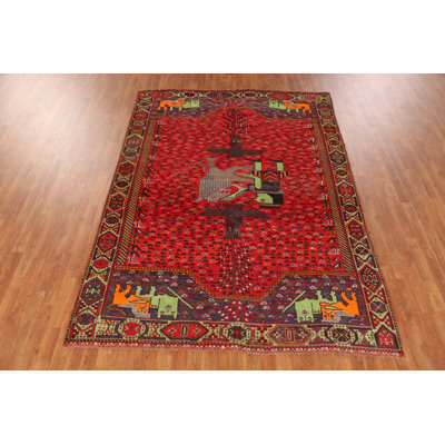 Tapis traditionnel en laine animaux 7 x 10