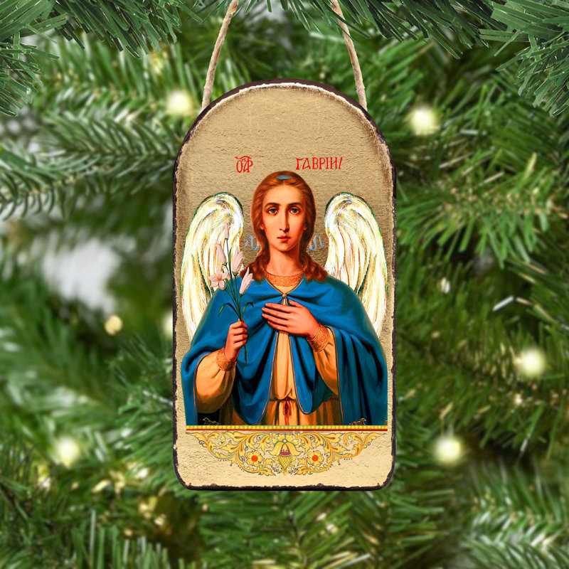 Inspirational Icon 5'' Handmade Wood Shatterproof Photo Ornament