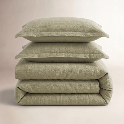 Waffle Cotton Duvet Cover Set
