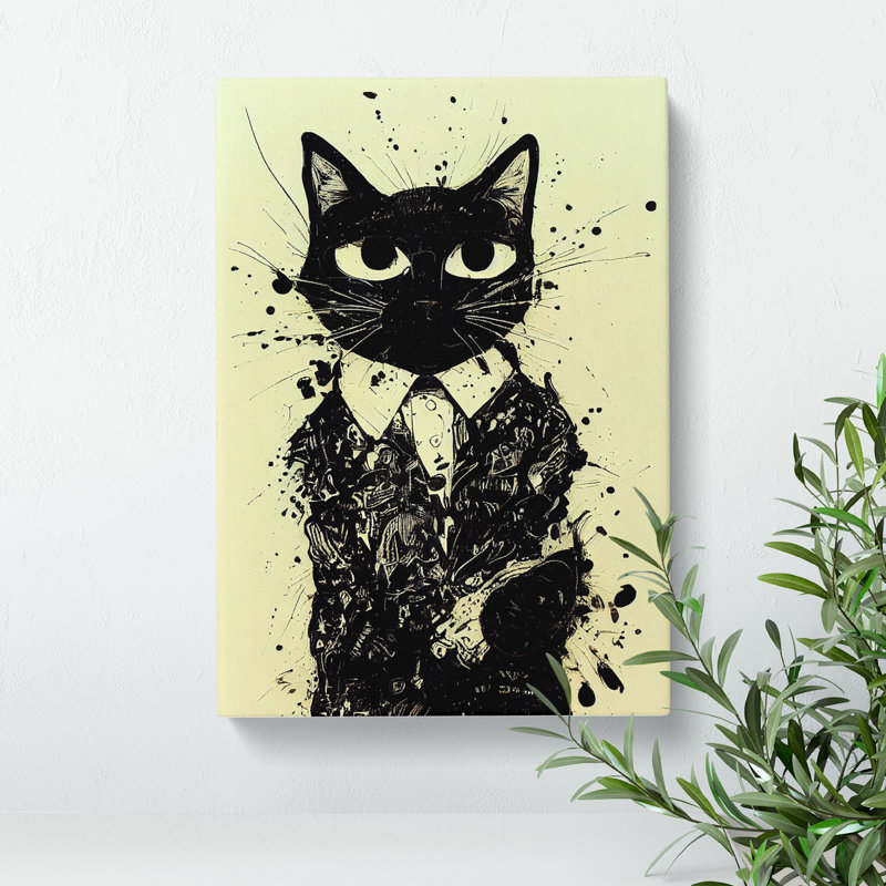 Cat Graffiti No.3 - Wrapped Canvas
