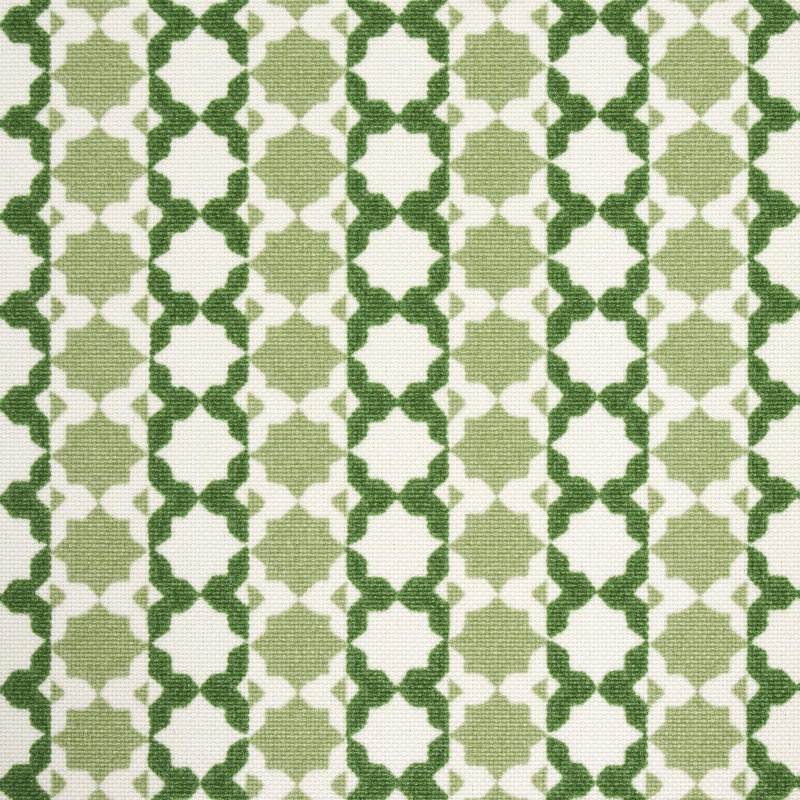 Tissu intérieur / extérieur Schumacher x Mark D. Sikes Posy, Vert feuille
