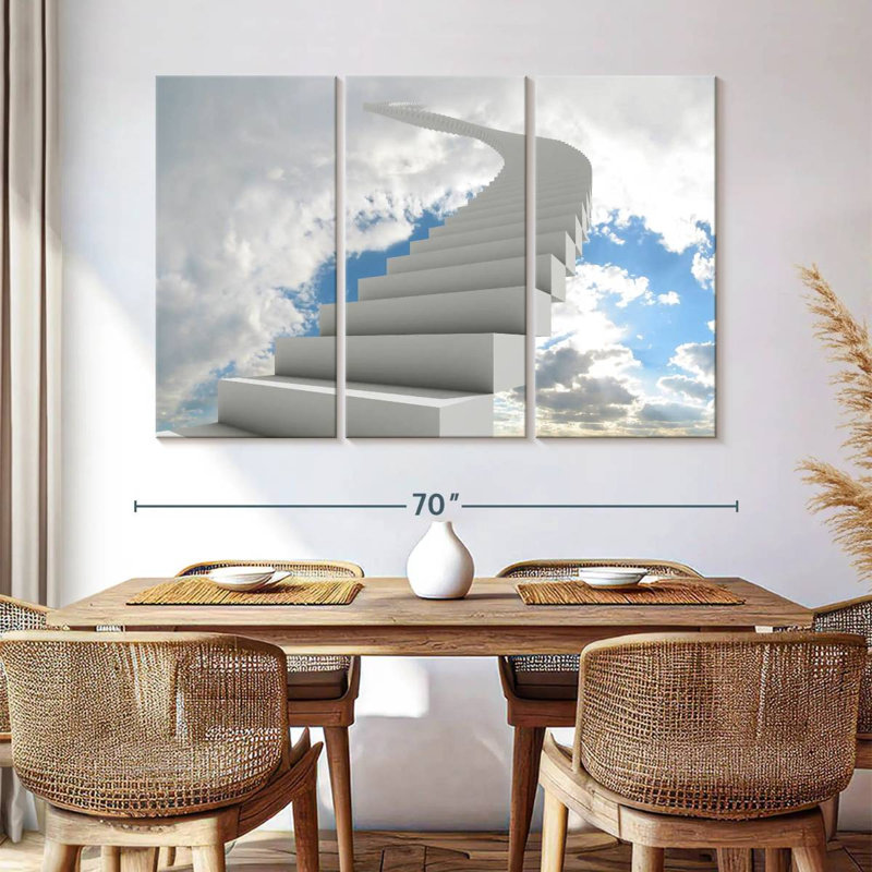 Lilie, escalier vers le ciel, H 42 po x l 65 po