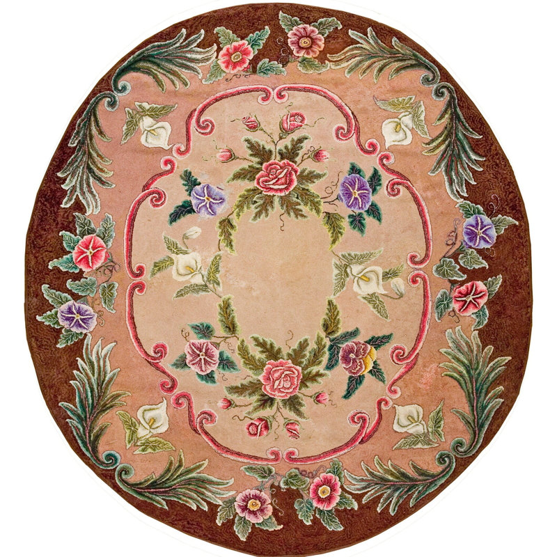 Tapis à médaillon antique American Hooked