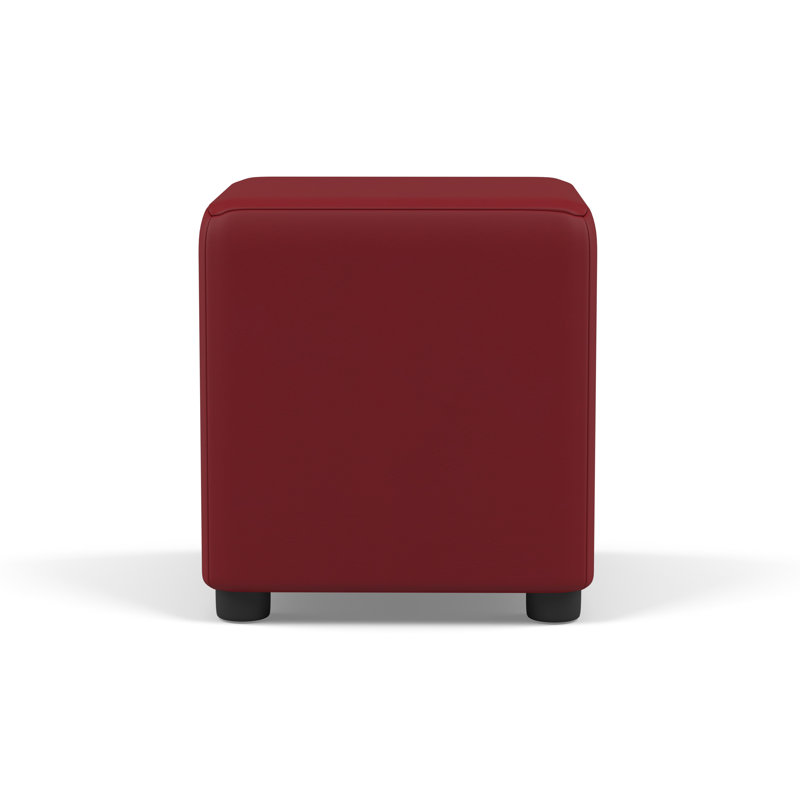 Faux Leather Cube Seating, Poppy Red