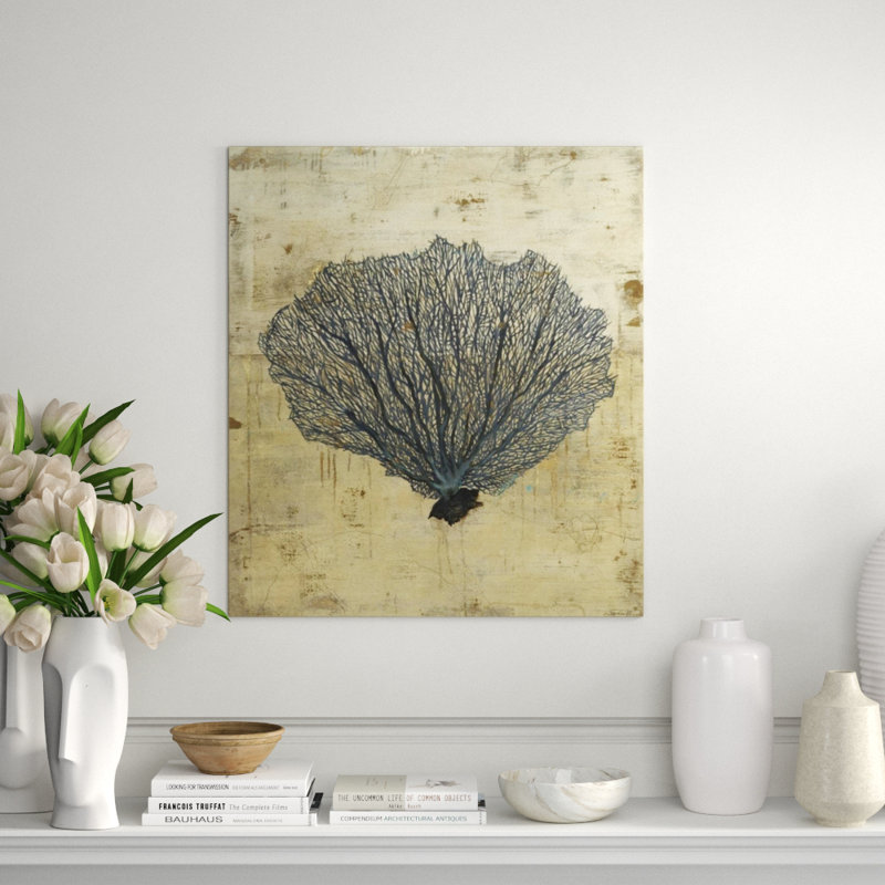 Sea Fan Print by Sarah Atkinson, 34" H x 30" W x 1.5" D, Glass Coat