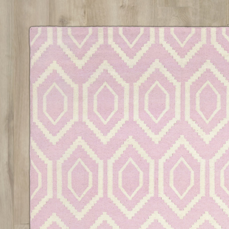 Normal Geometric Wool Hand Woven Area Rug, Square 183 cm
