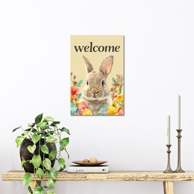 Art mural de lapin de Pâques GUTTATY, décoration murale de photos de lapin de Pâques au printemps, œufs de Pâques et photos de lapin, impressions de Pâques pour le salon, la chambre à coucher, la chambre d'enfant, la chambre de bébé prête à être suspendue 12 po x 16 po