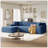 Modern Large L-Shape Modular Sectional Sofa For Living Room, Bedroom, Salon, 2 Piece Free Combination, Simplified Style-1839605106