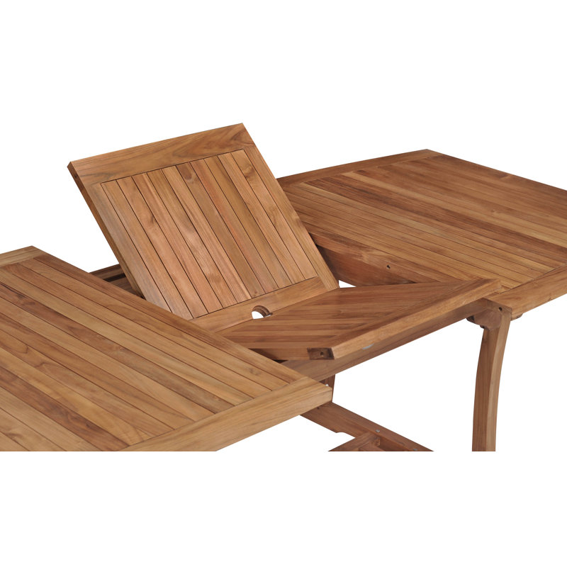 Table de salle à manger extensible en bois massif Daina