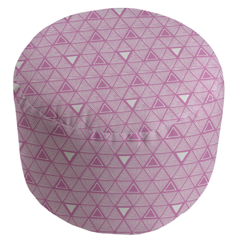 Upholstered Pouf, Pink