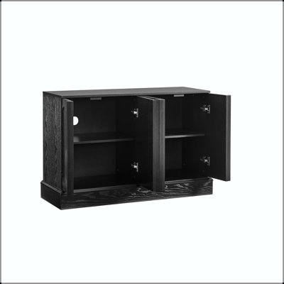 Fluted Sideboard Cabinet with Adjustable Shelves and Outlet Holes