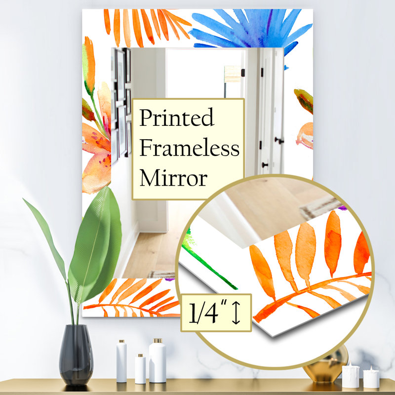 Miroir mural brillant ambiance lumineuse 7, H 24 po x l 32 po