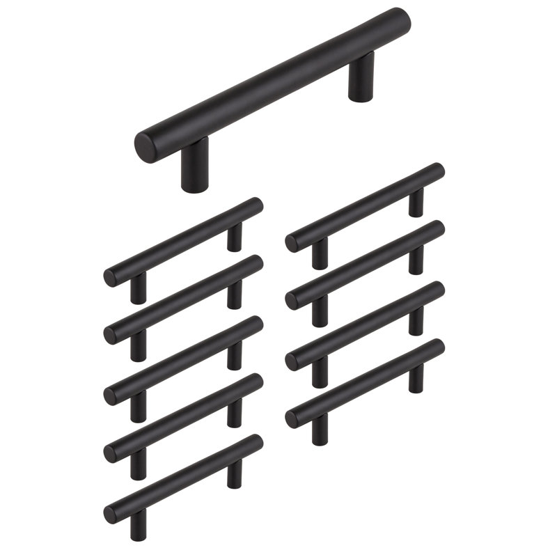 Hollow Cabinet Drawer Multipack, Matte Black, 3 3/4"
