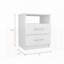 Table de chevet 2 tiroirs Napoles-592411357