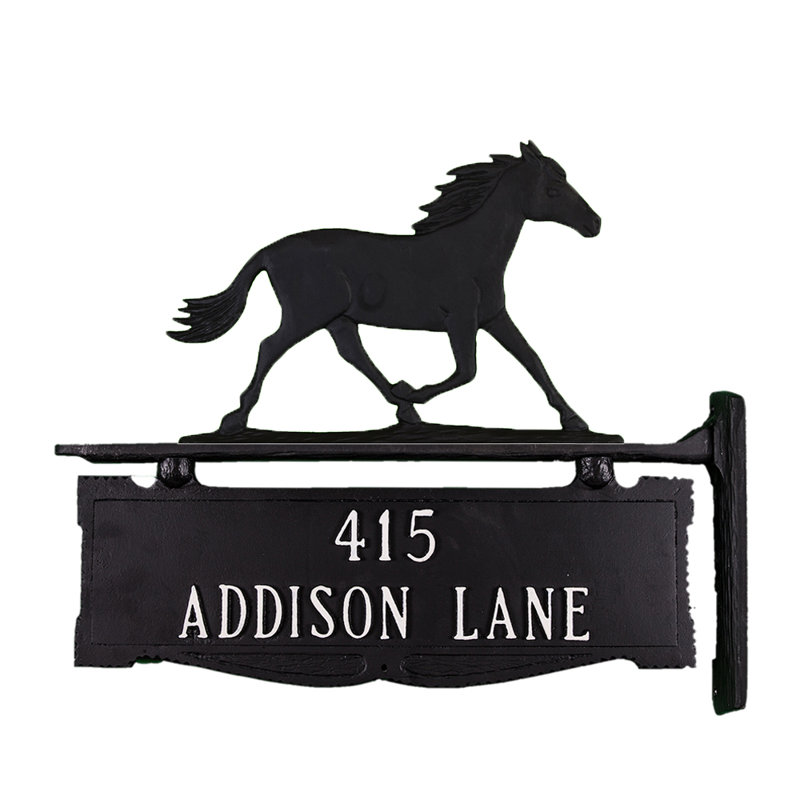 2-Line Address Post, Yes, Satin Black