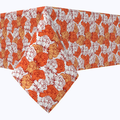 Rectangular Tablecloth, 100% Cotton, Floral 172