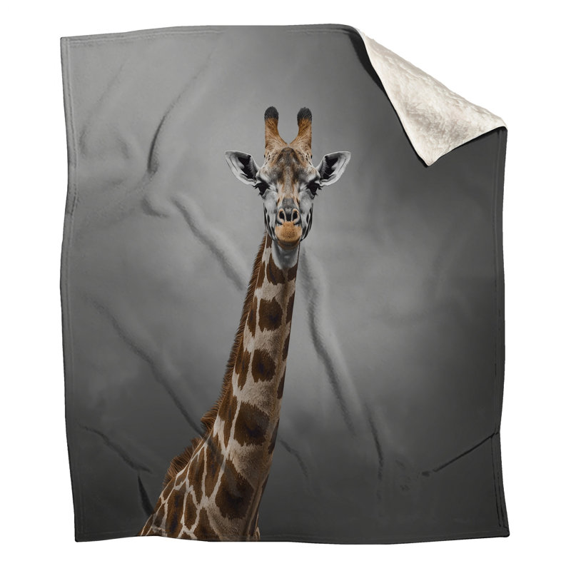 Girafe avec couvertures à long cou, 60in W x 80in H