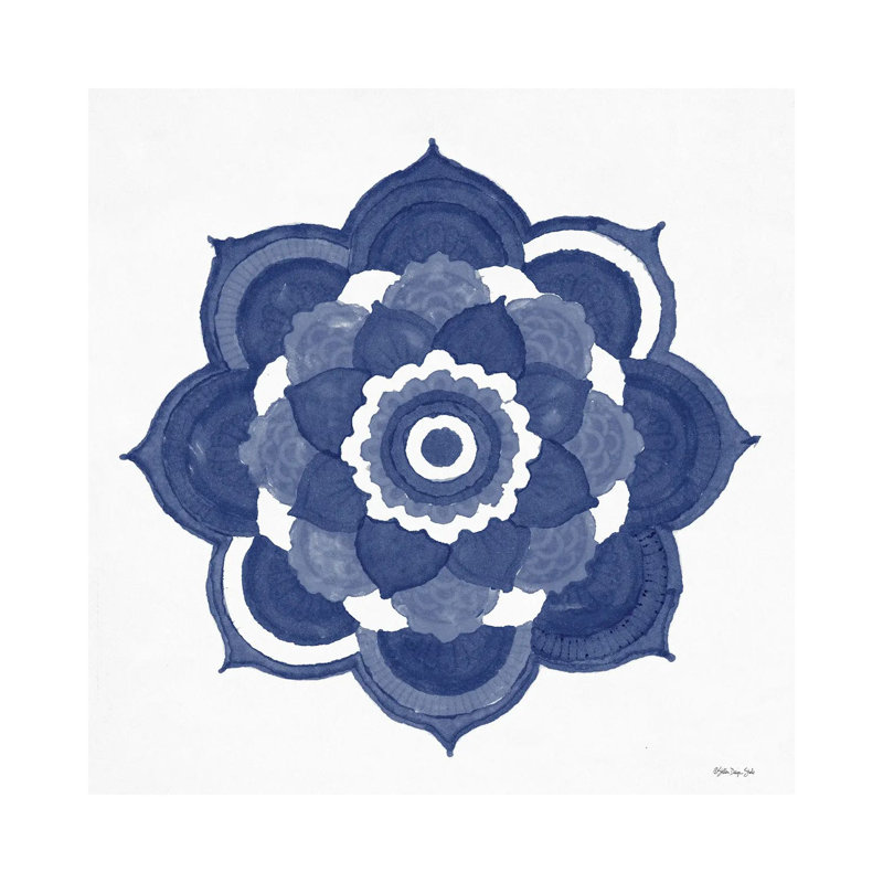 Global Pattern III 1 Piece Wall Art on Canvas, 30.48 cm H x 30.48 cm W, White Floater Frame