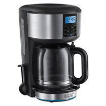 Russell Hobbs Colors Plus Cream - Drip Coffee Maker - 1.25l Glass Jug,  Brews up to 15 Cups, Digital Control and LCD Display, Programmable Timer,  Hot