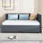 Upholstered Daybed Frame With 2 Storage Drawers Sofa Bed Frame No Box Spring Needed, Linen Fabric-525325931