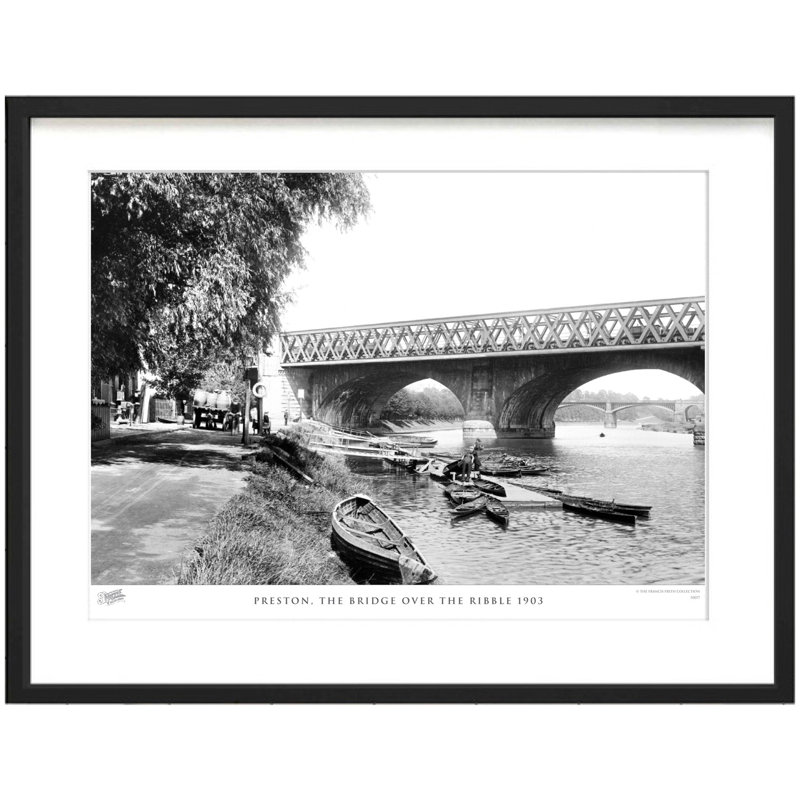 Preston, The Bridge Over The Ribble 1903 - Single Picture Frame Print, 40cm H x 50cm W x 2.3cm D