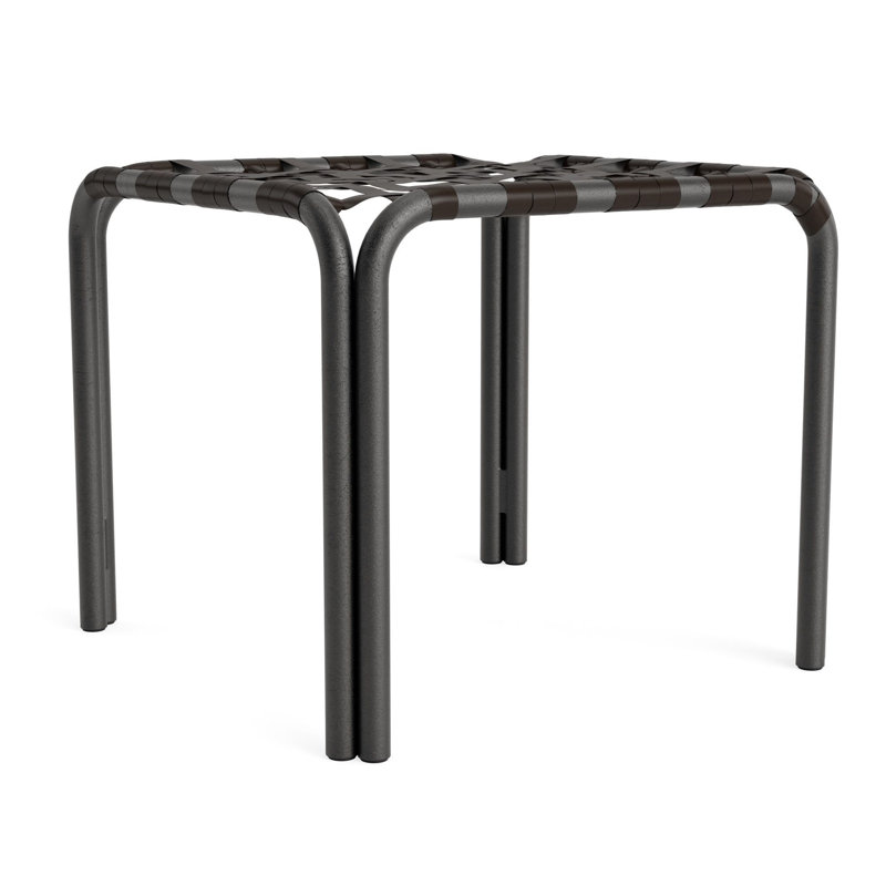 Kantan Outdoor Square Side Table, Textured Pewter, Coffee