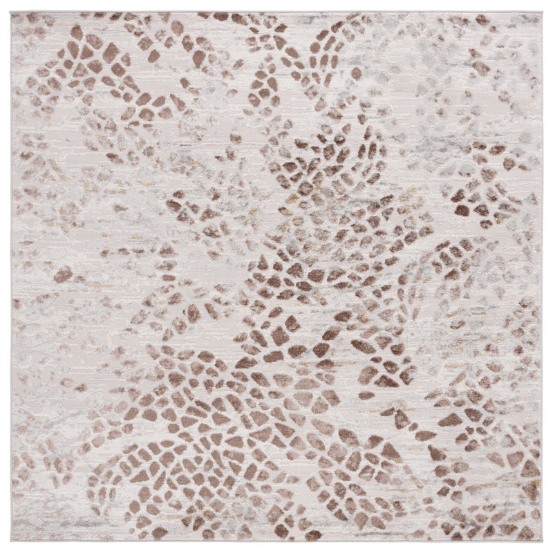 Palma Performance Abstract Rug, Square 6'7"