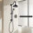 Shower Head With Handheld Shower System With 8" Rainfall Shower Head, Dual Shower Combo-126232379