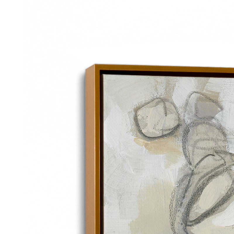 Impression sur toile, "Bouquet Sketch Impression I" par June Erica Vess, H 30 po x l 30 po, Doré