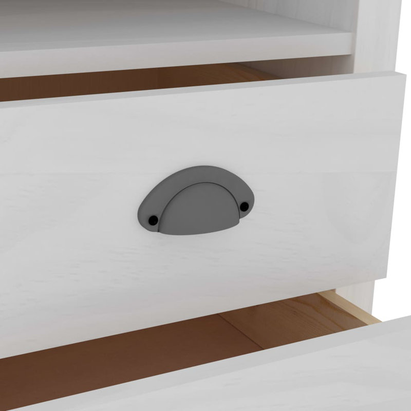 Miceli Hill Range Computer Desk, White, White