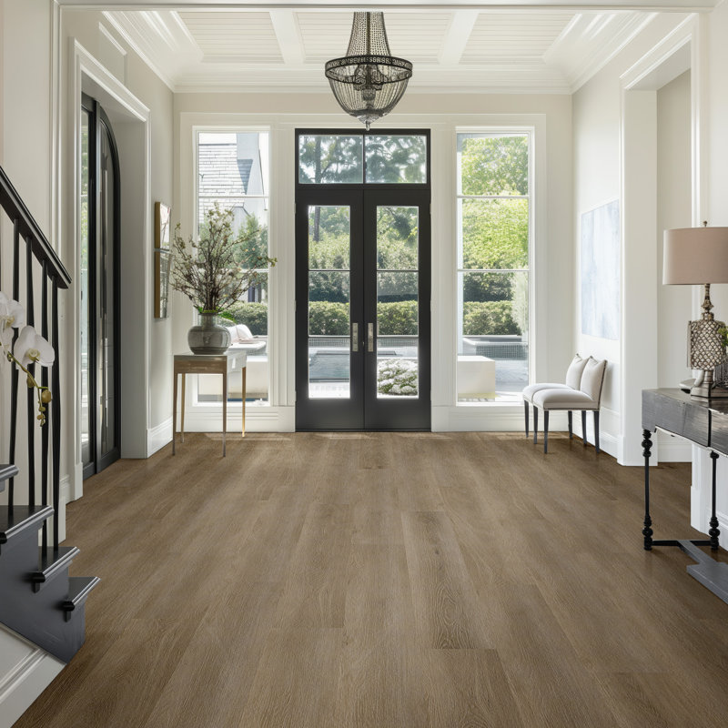 Plancher de luxe en vinyle rigide à noyau rigide imperméable 9 po x 60 po 9 mm Wiltern Fort Bluff, Fort Bluff