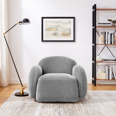 Ibapah Latitude Run 31.9 Inch Wide Upholstered Swivel Accent Chair -  Brayden StudioÂ®, 8235BE70A9294512B8DDC538680FE83B