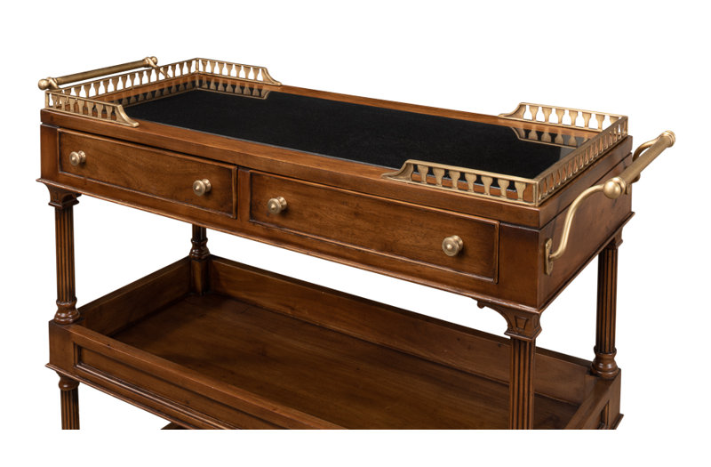 Capital Serving Cart Fruitwood Finish