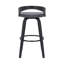 Maxime Swivel Upholstered and Faux Leather Bar Stool-70698705-120796051