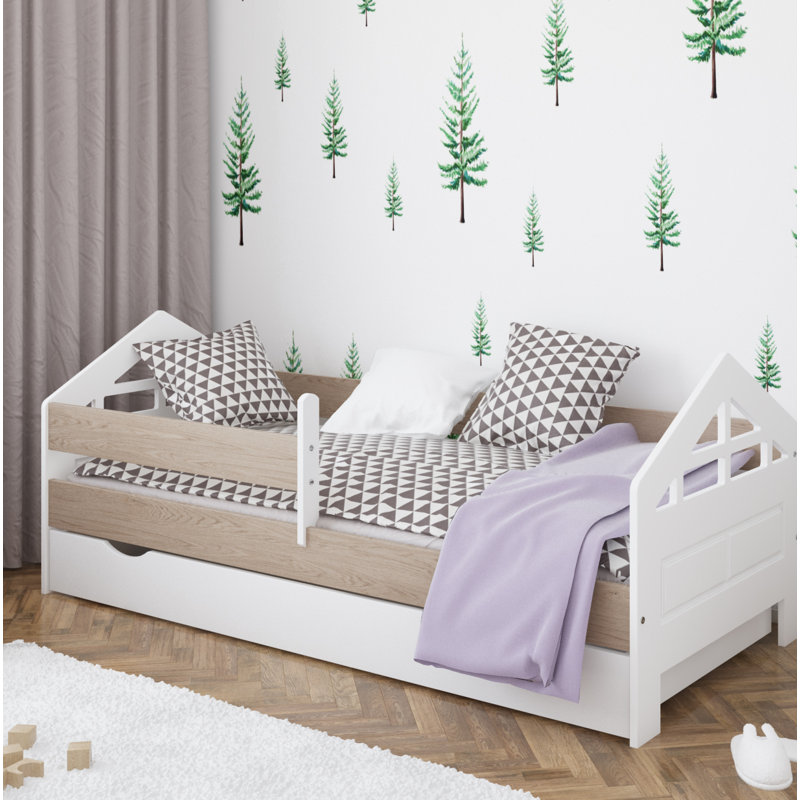 Vezina Cabin Bed with Storage Included, 80 x 180 cm, Oak