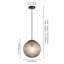 Luminaire suspendu sphérique en verre texturé 1 lumière pour salle à manger-114286910