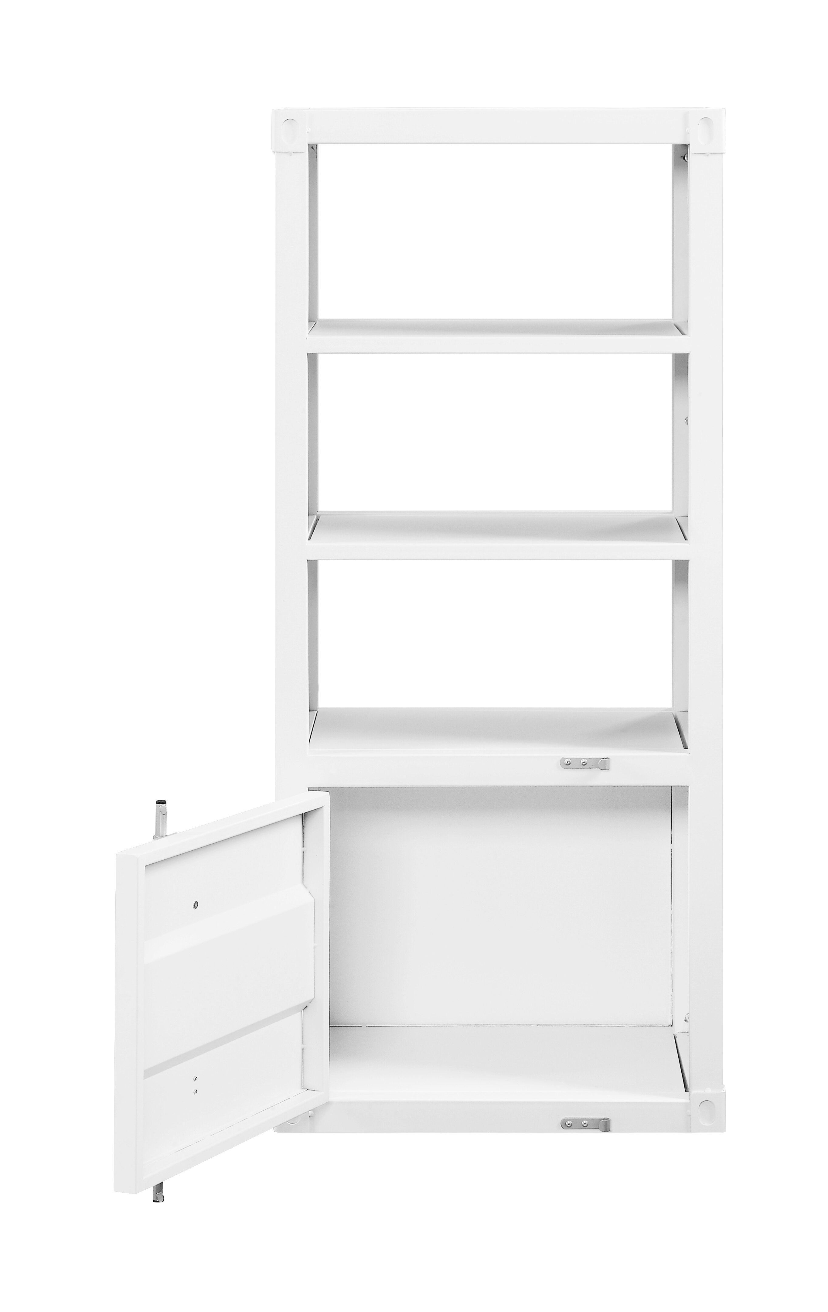 17 Stories Medau Metal 49'' H Media Shelves | Wayfair