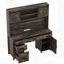 Bureau de direction Farmhouse avec huche et station de charge, rangement spacieux et tablette réglable pour l'efficacité du bureau à domicile-133654759