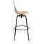 Clean Cut Swivel Stool with Metal Frame-69342288-69342295