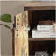 Bureau à domicile Bureau en bois patiné avec trois tablettes et porte de grange en métal