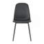 Ensemble de chaises de salle à manger modernes et minimalistes noires - six chaises par boîte, stables et confortables. Chaises d'appoint rembourrées de style Mid-Century moderne, chaises en forme de cuillère avec pieds en métal noir.