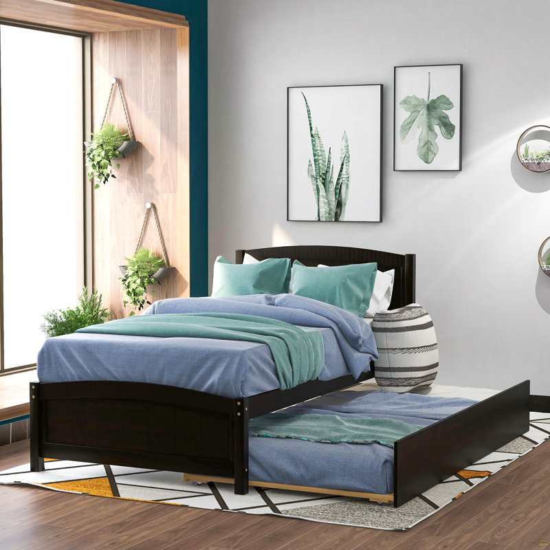 Lit plateforme simple avec lit gigogne