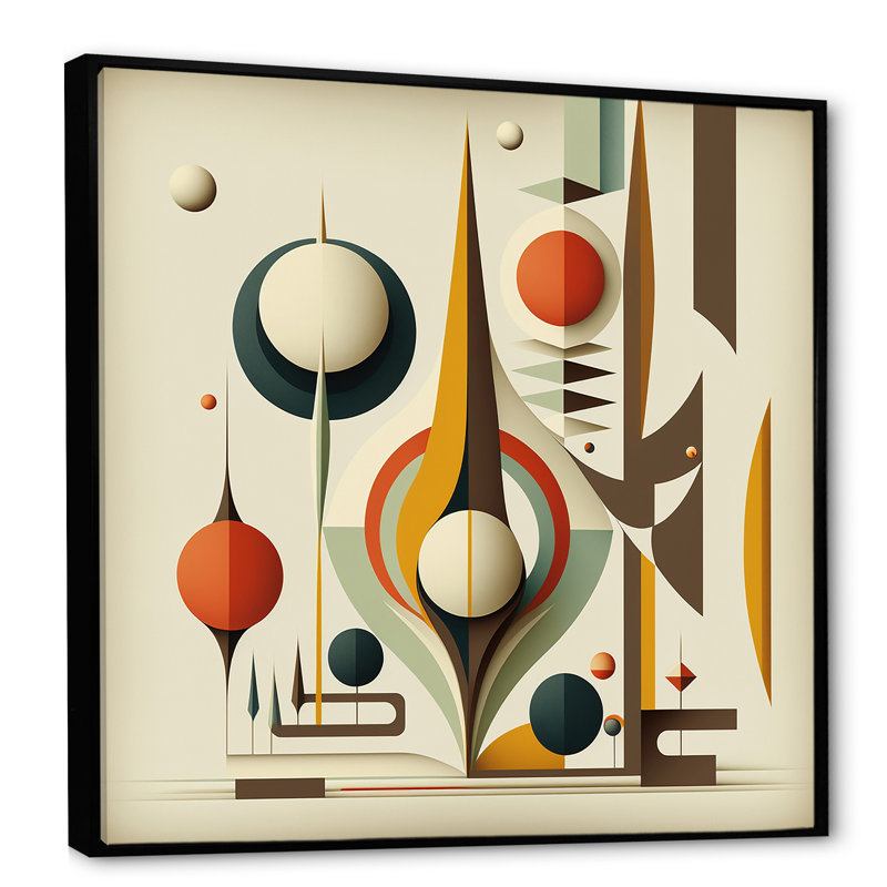 Impression sur cadre rétro sur toile Mid-Century Vintage VI - Floater, L 16 po x H 16 po, Noir