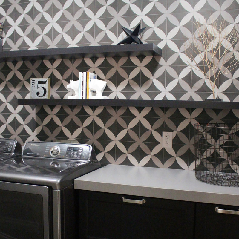 Twenties 8" x 8" Ceramic Patterned Wall & Floor Tile