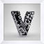 Disco Letter V Print by Mat Sanders